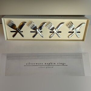 NAPKIN RINGS (PIER 1 FORK/KNIFE) (SET OF 4)
